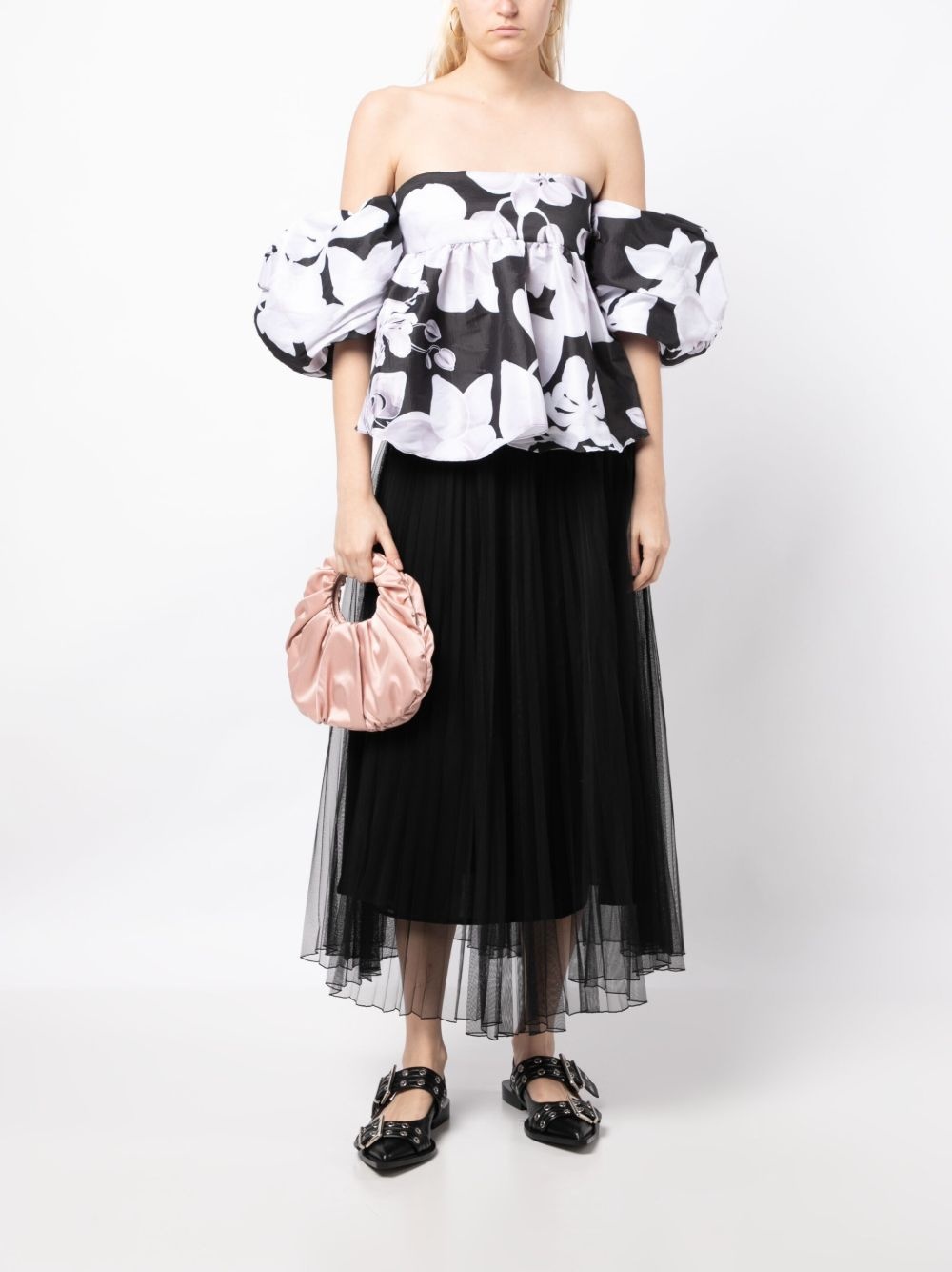 Ally Orchid-print blouse - 2