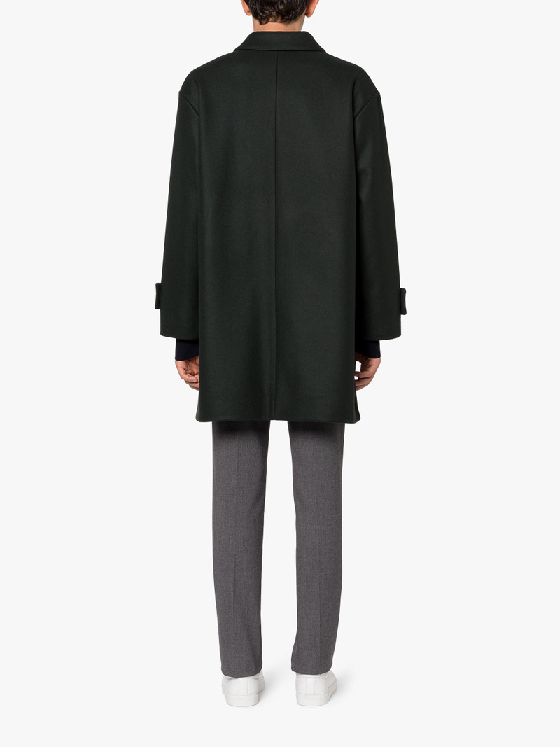 HUMBIE DARK GREEN WOOL OVERCOAT 4