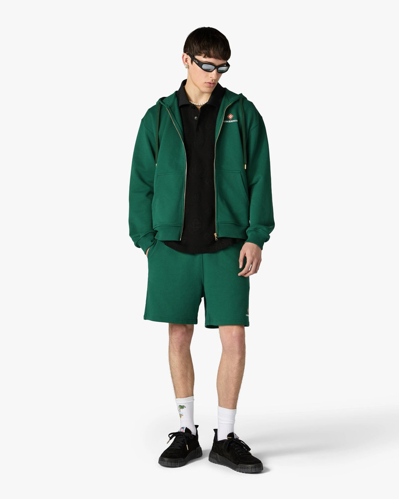 CASABLANCA Green Sport Type Zip-Up Hooded Sweatshirt | Casablanca Paris outlook