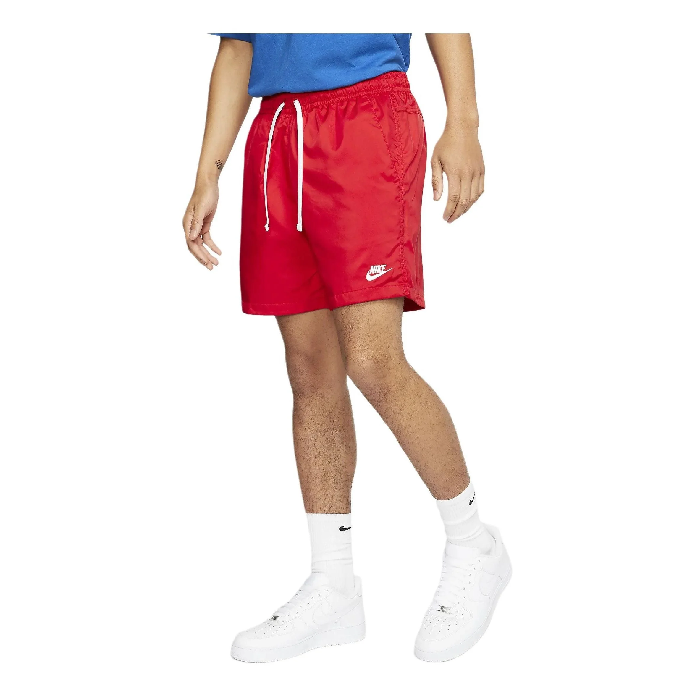 Nike Retro Woven Short Small Logo Drawstring Sports Shorts Red AR2382-657 - 1