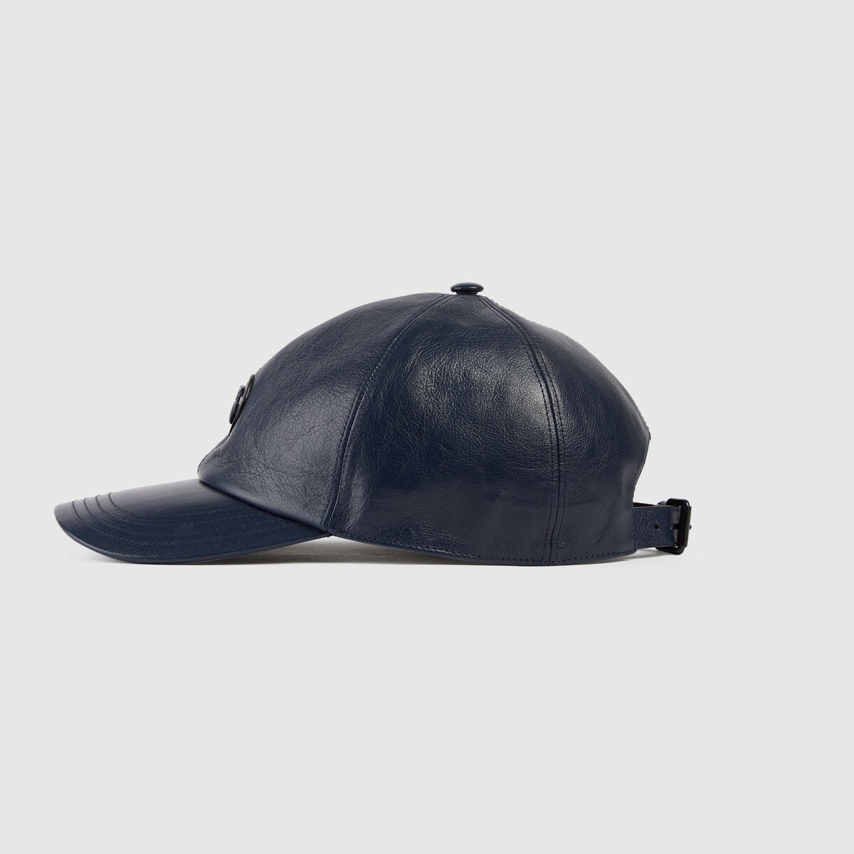 Leather baseball hat with Double G - 2