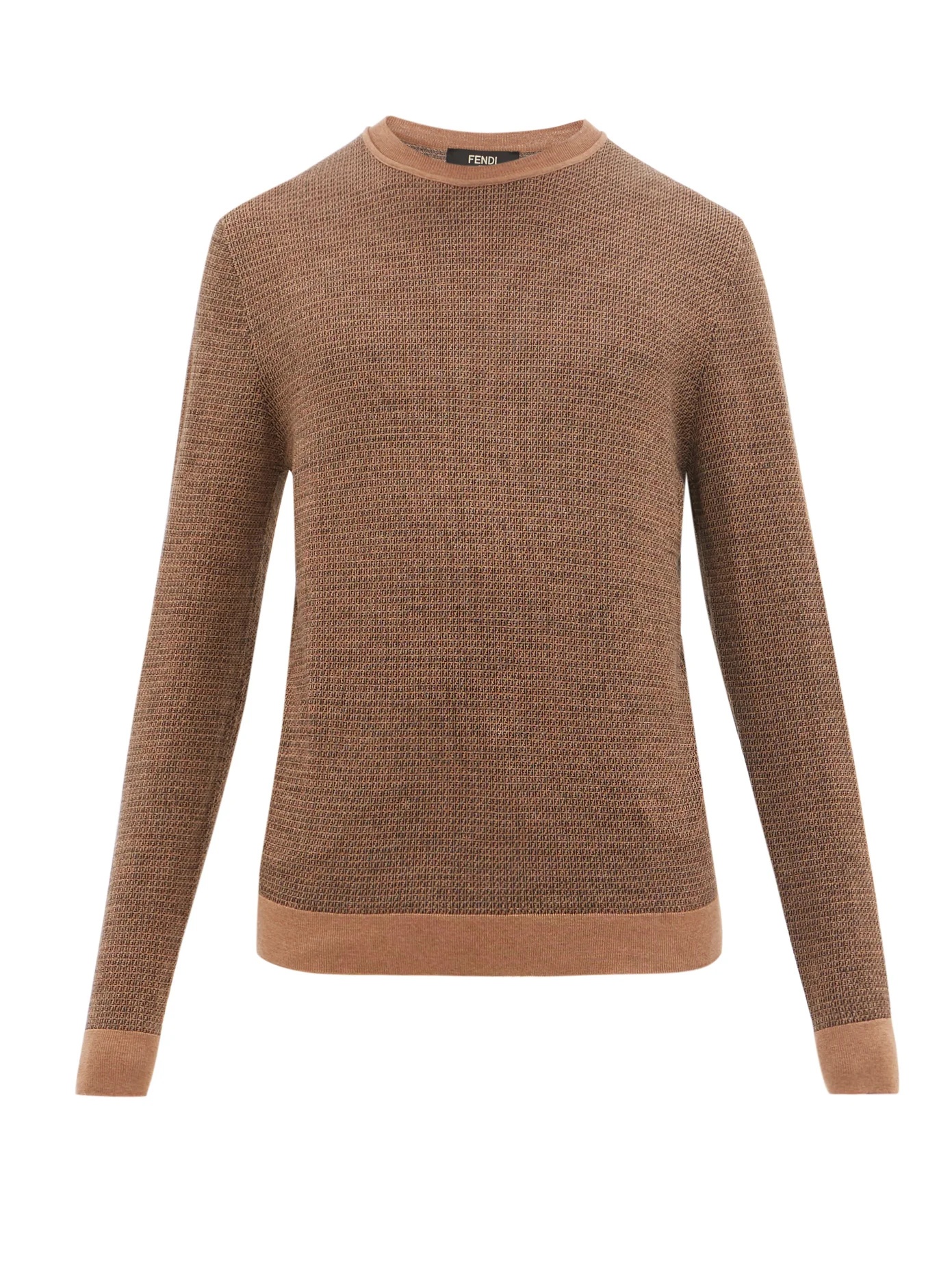 FF-jacquard virgin-wool sweater - 1