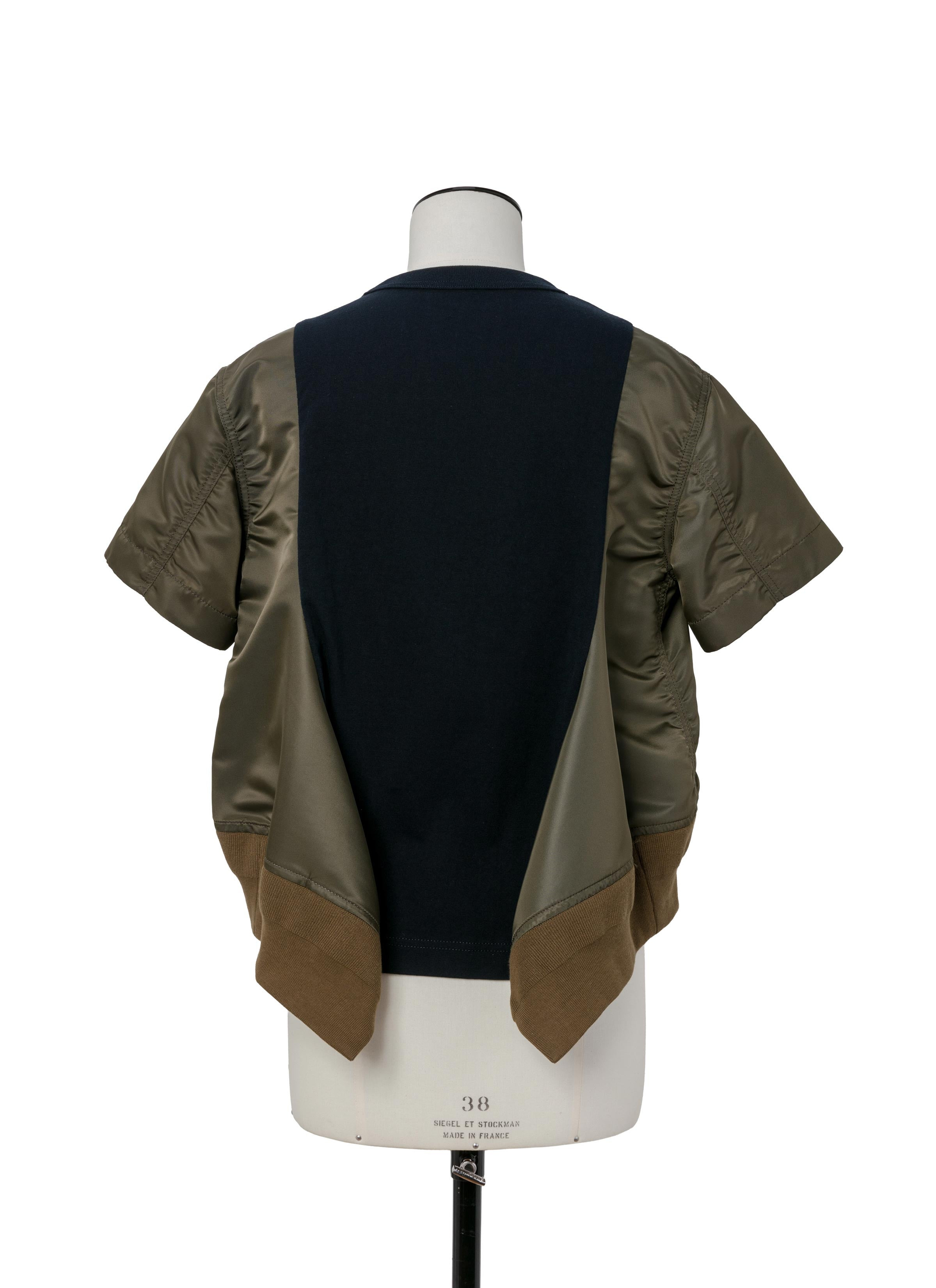 Nylon Twill x Cotton Jersey T-Shirt - 4