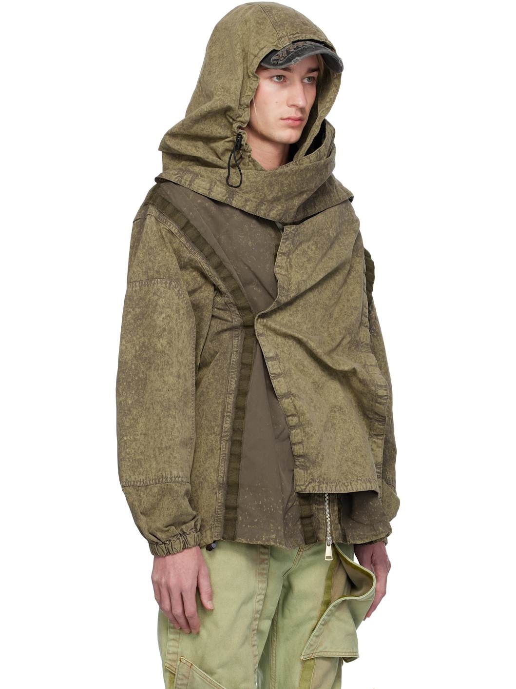 Khaki Velcro Cargo Jacket - 2