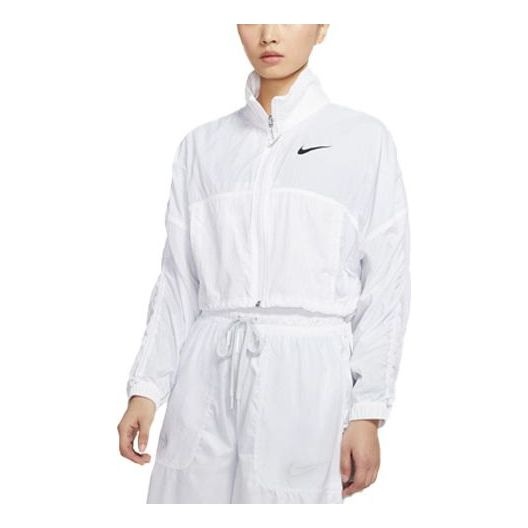 (WMNS) Nike Sportswear Swoosh Jacket White CJ3774-100 - 1