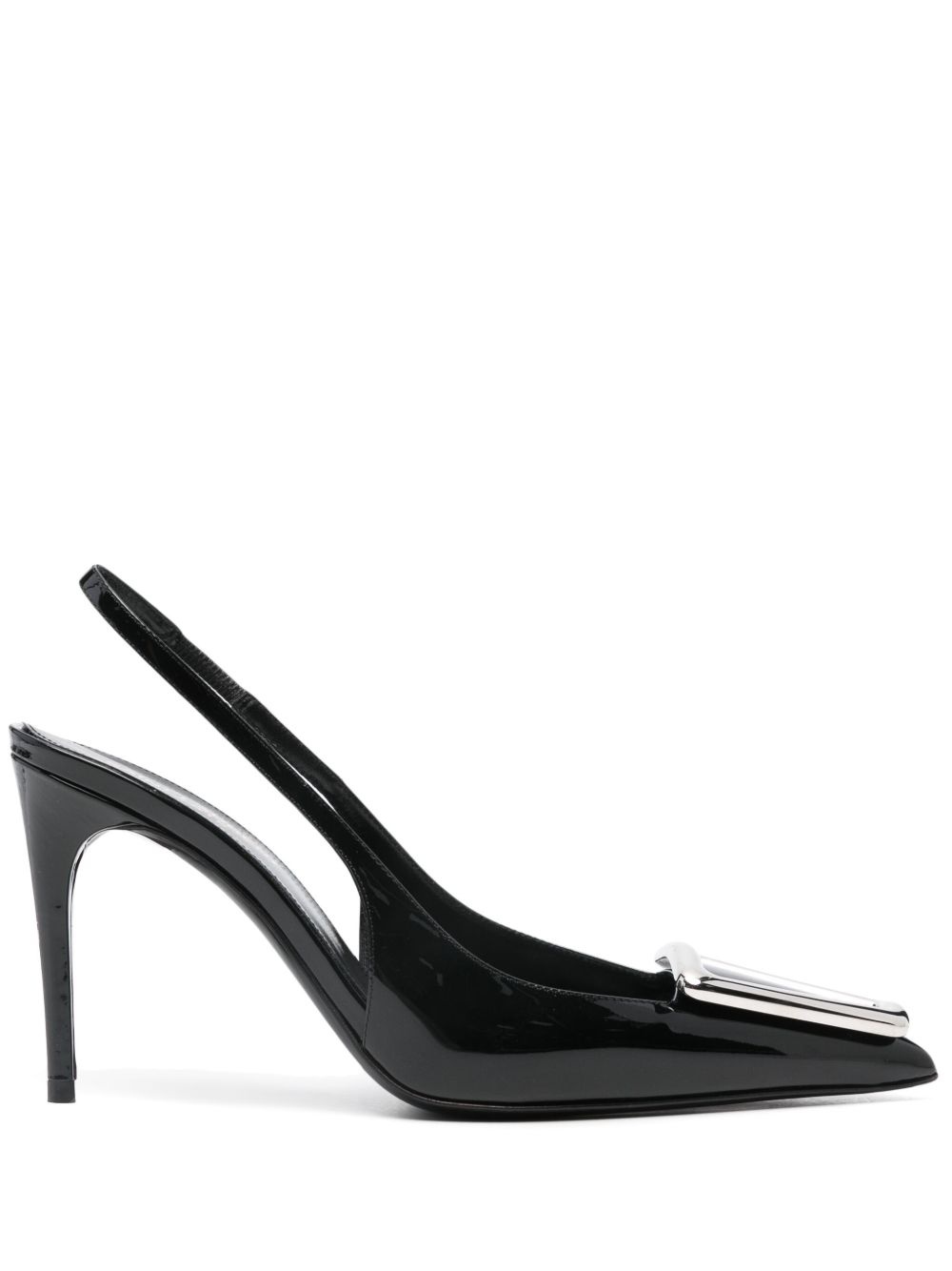Avenue 95mm patent-finish pumps - 1