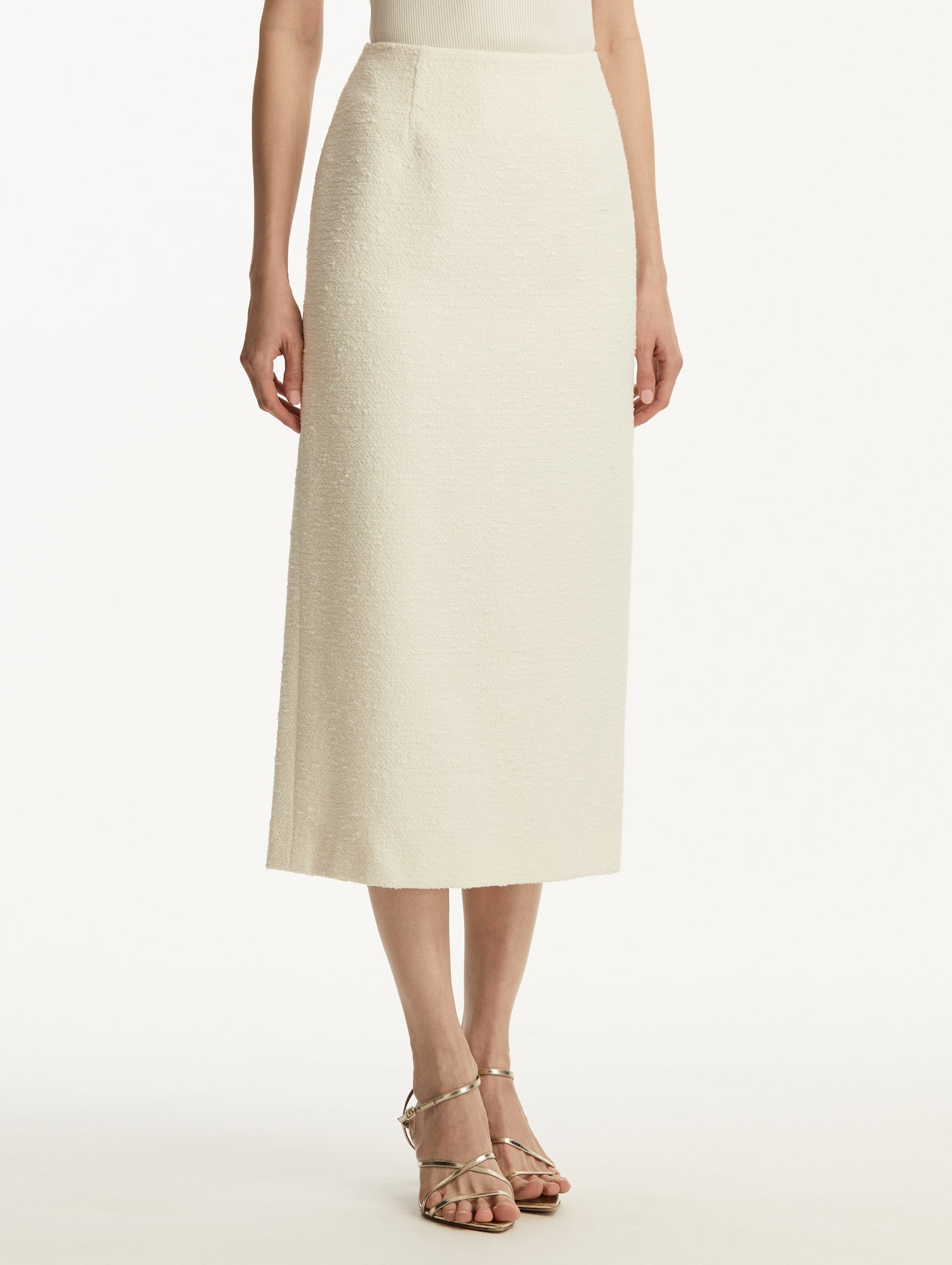 ORCHID EMBROIDERED TWEED SKIRT - 5