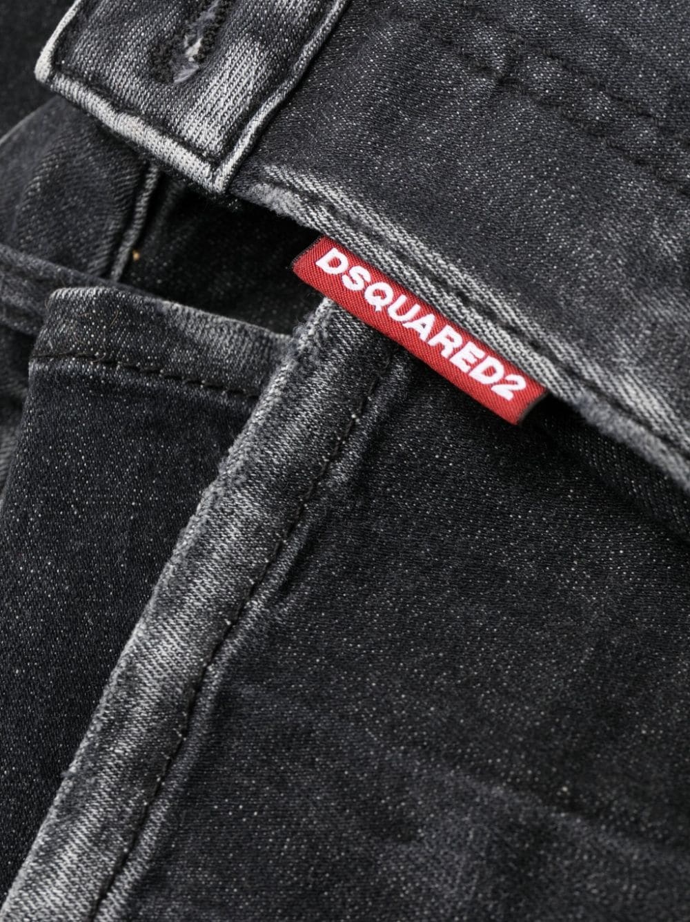 distressed cropped skinny jeans - 6