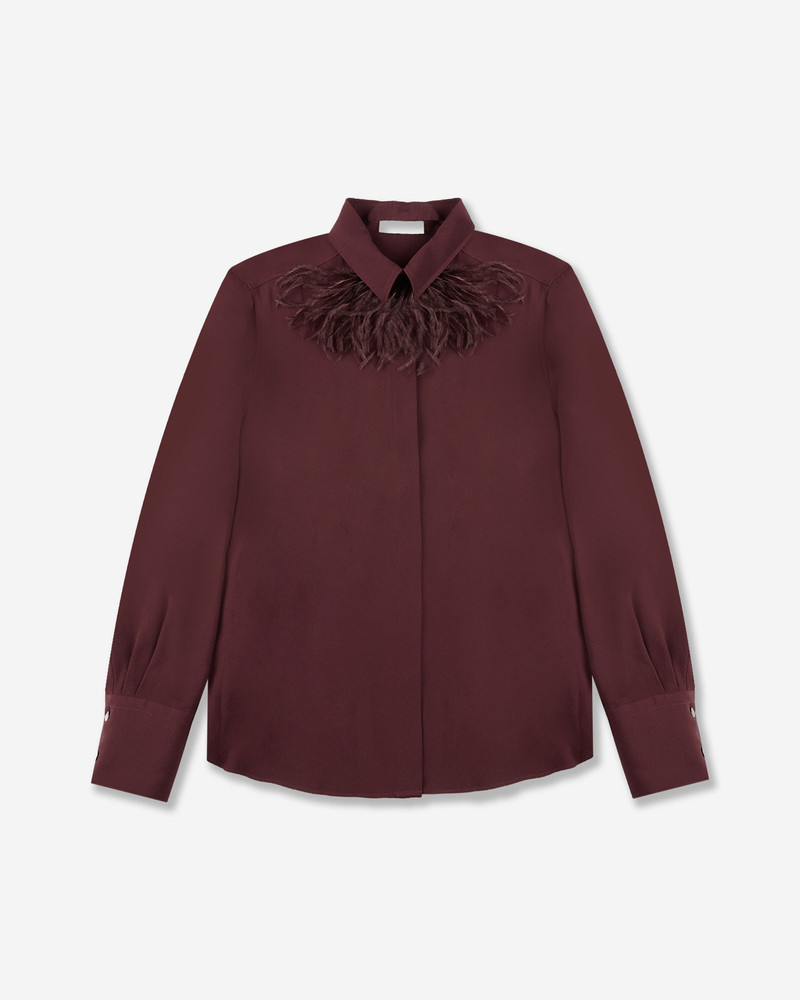 Silk and acetate crêpe de chine slim fit shirt 1