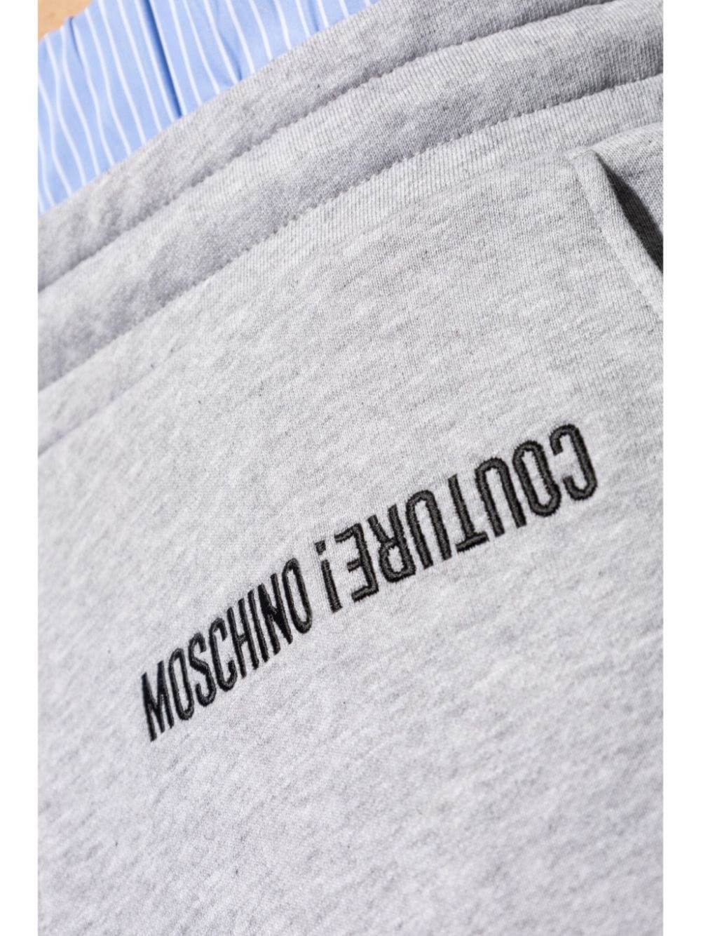 logo-embroidered cotton track pants - 5