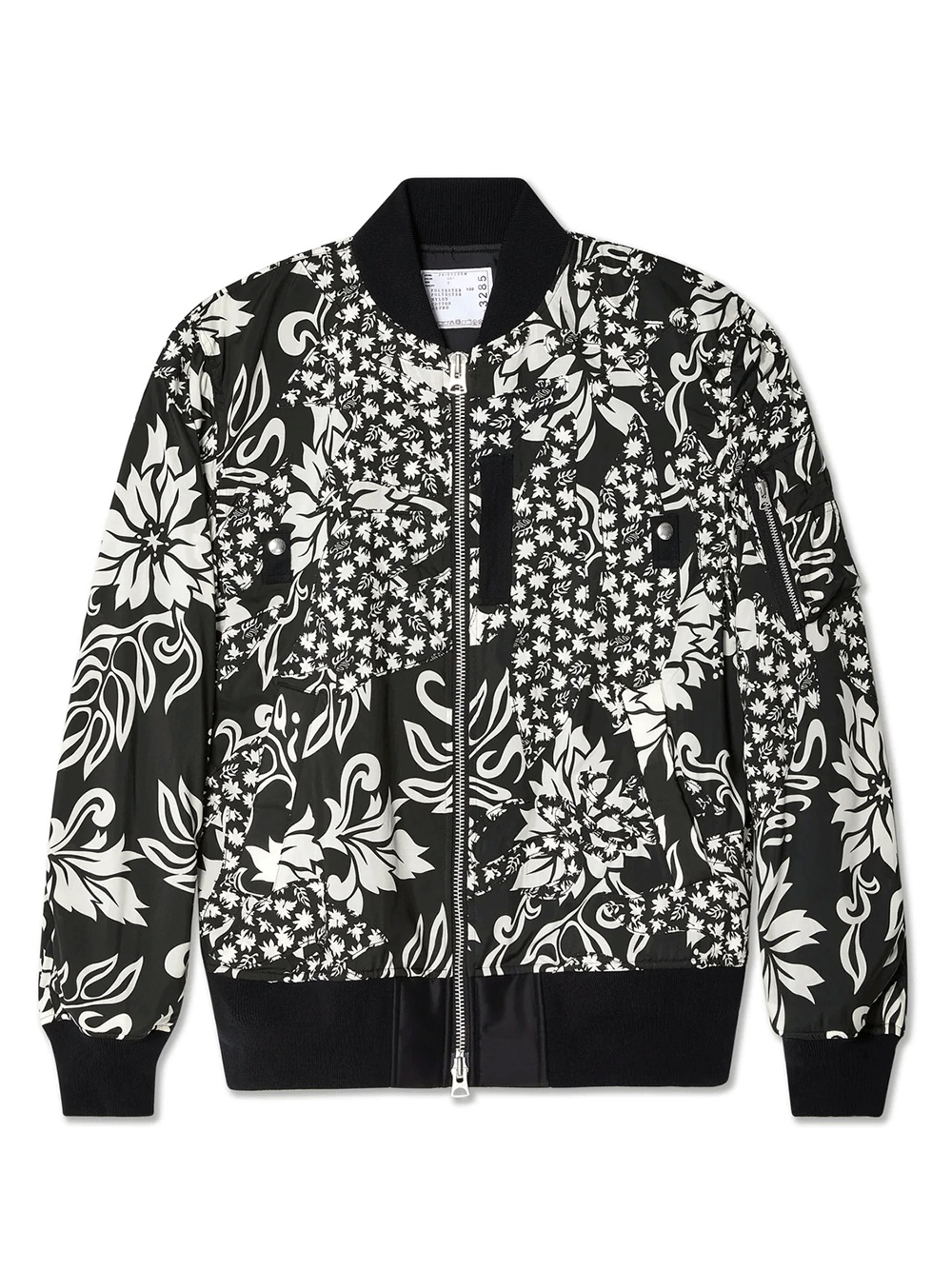 Floral Embroidered Patch Blouson - 1