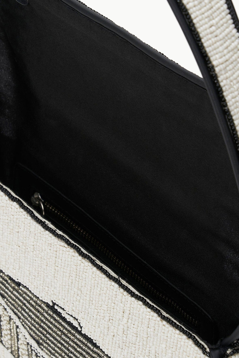 STAUD TOMMY BEADED BAG STAUDINES CREAM 4