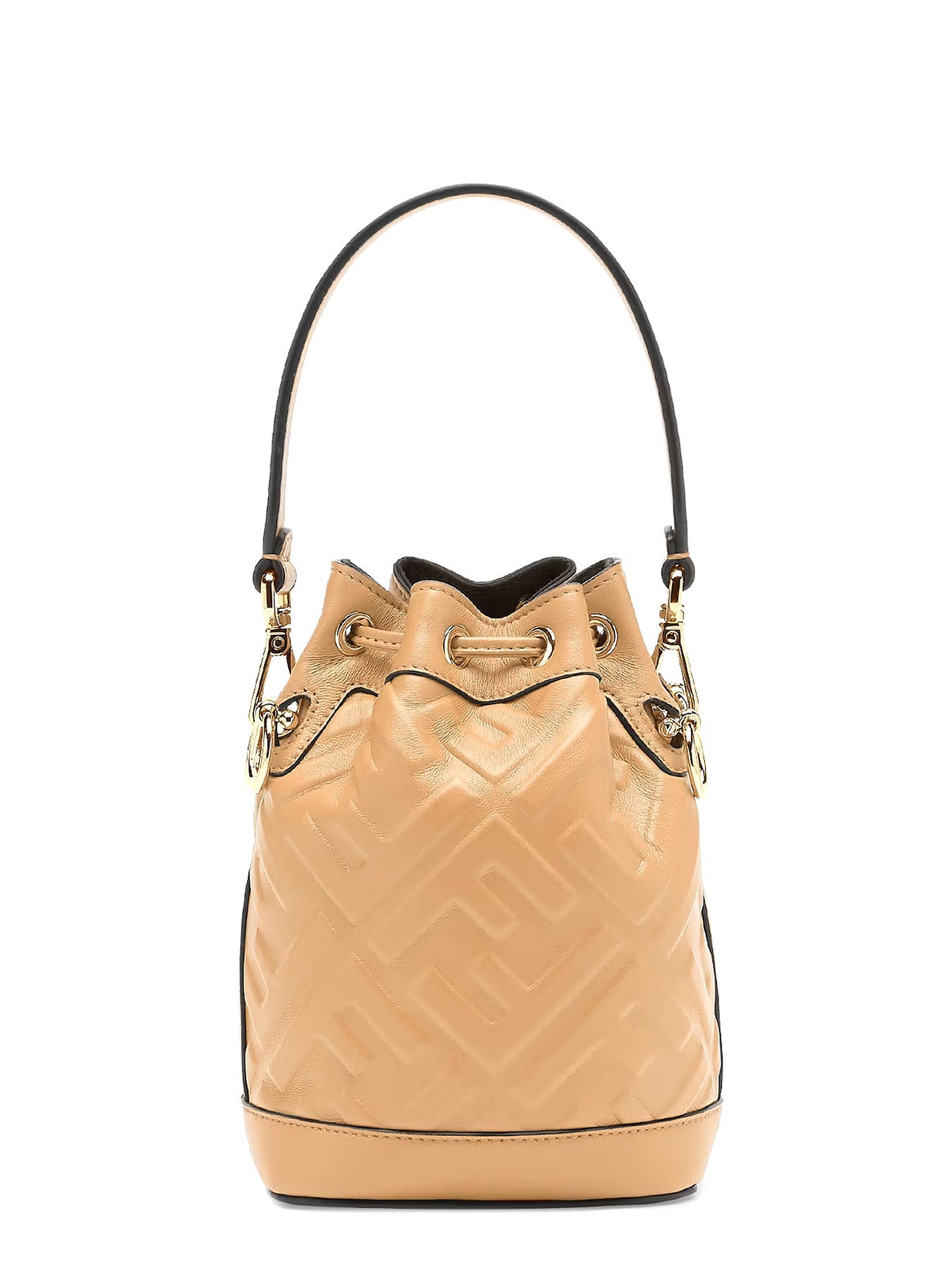 Leather bucket bag with FF motif - 2