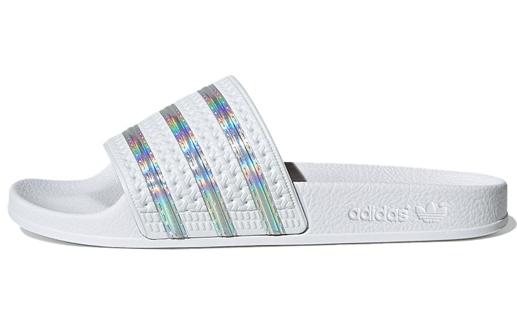 (WMNS) adidas Adilette Slide 'White Iridescent' FV0041 - 2