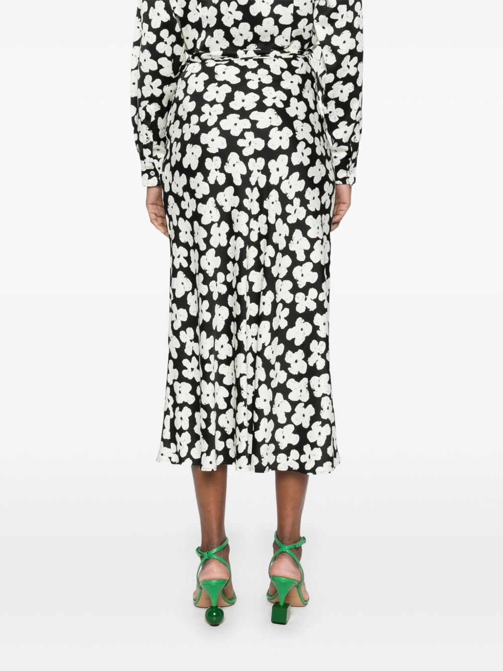 floral-print midi skirt - 4