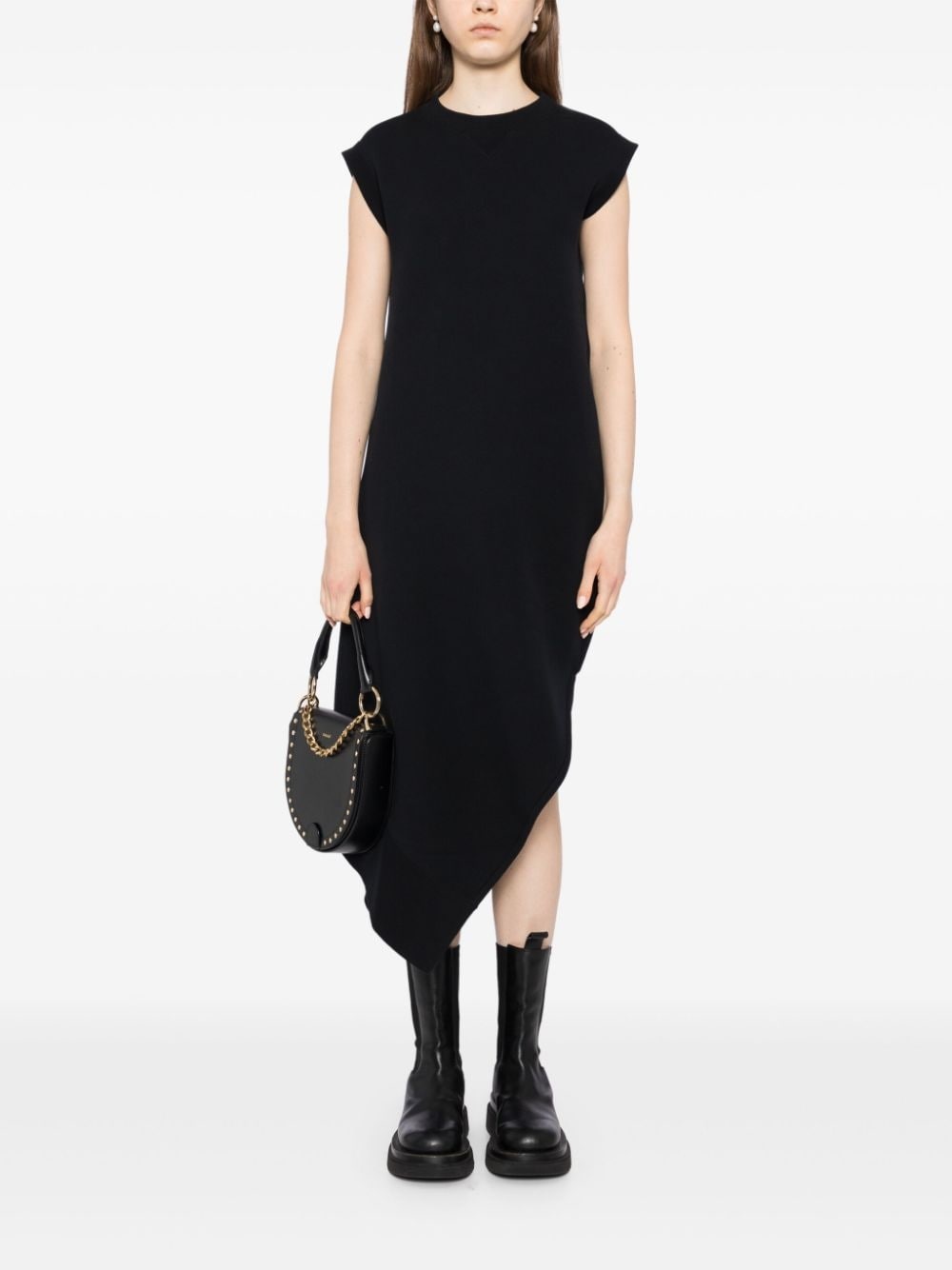 asymmetric scuba dress - 2