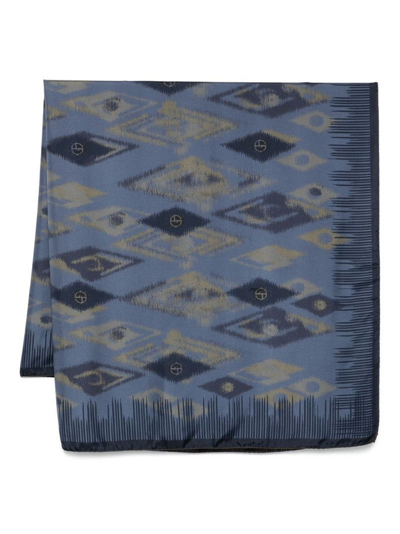 ikat-pattern silk scarf 1