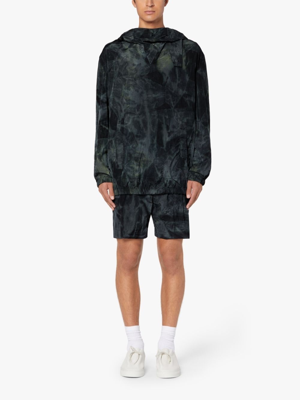 CAPTAIN BLACK TIE DYE NYLON SHORTS | GTM-223 - 2