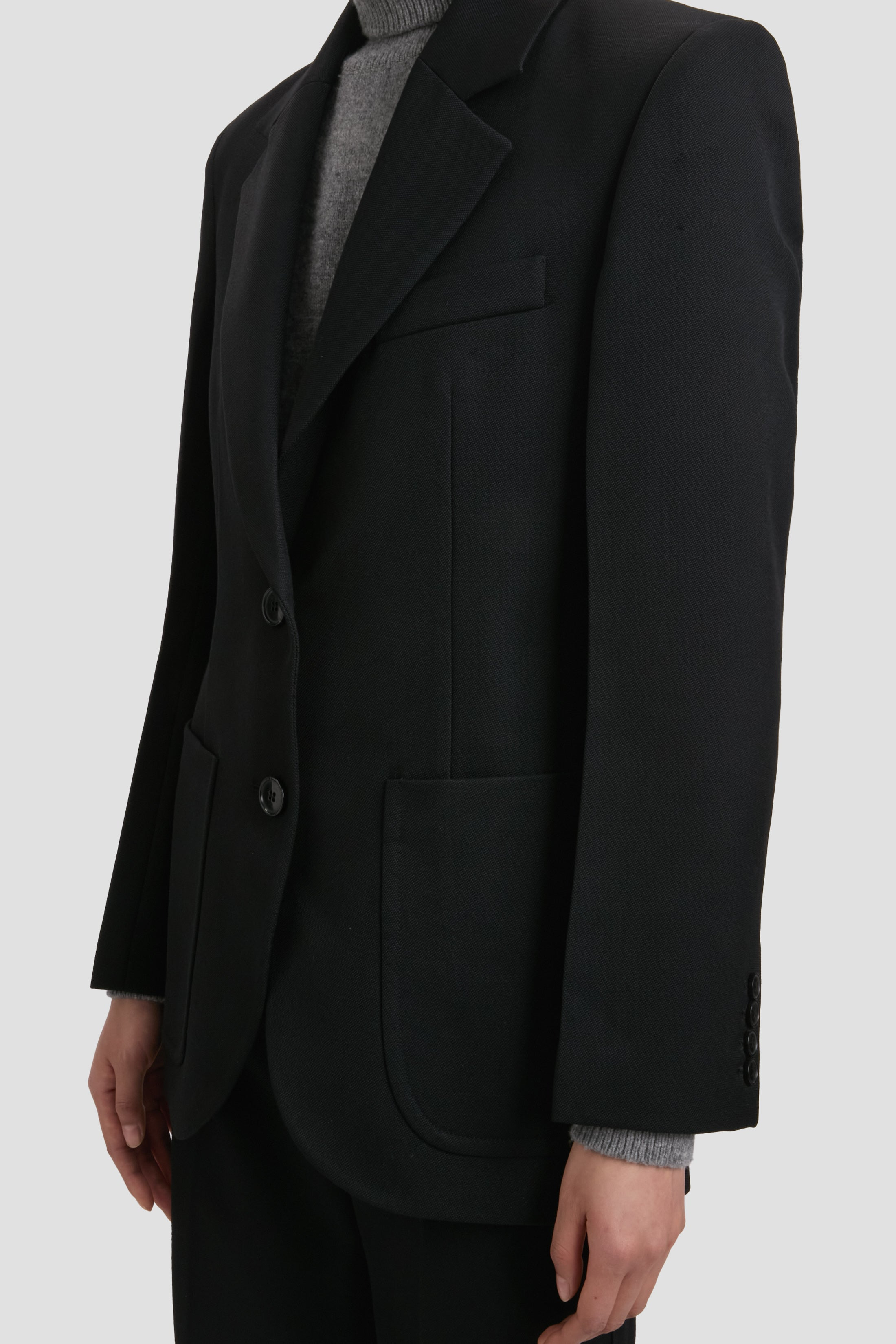 Patch Pocket Jacket In Black - 4