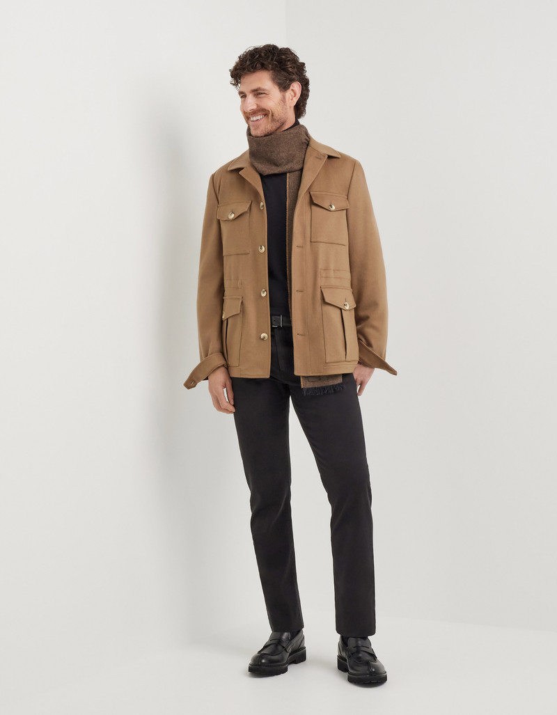 Canali CAMEL-COLORED EXCLUSIVE UNLINED JACKET IN PURE CASHMERE outlook