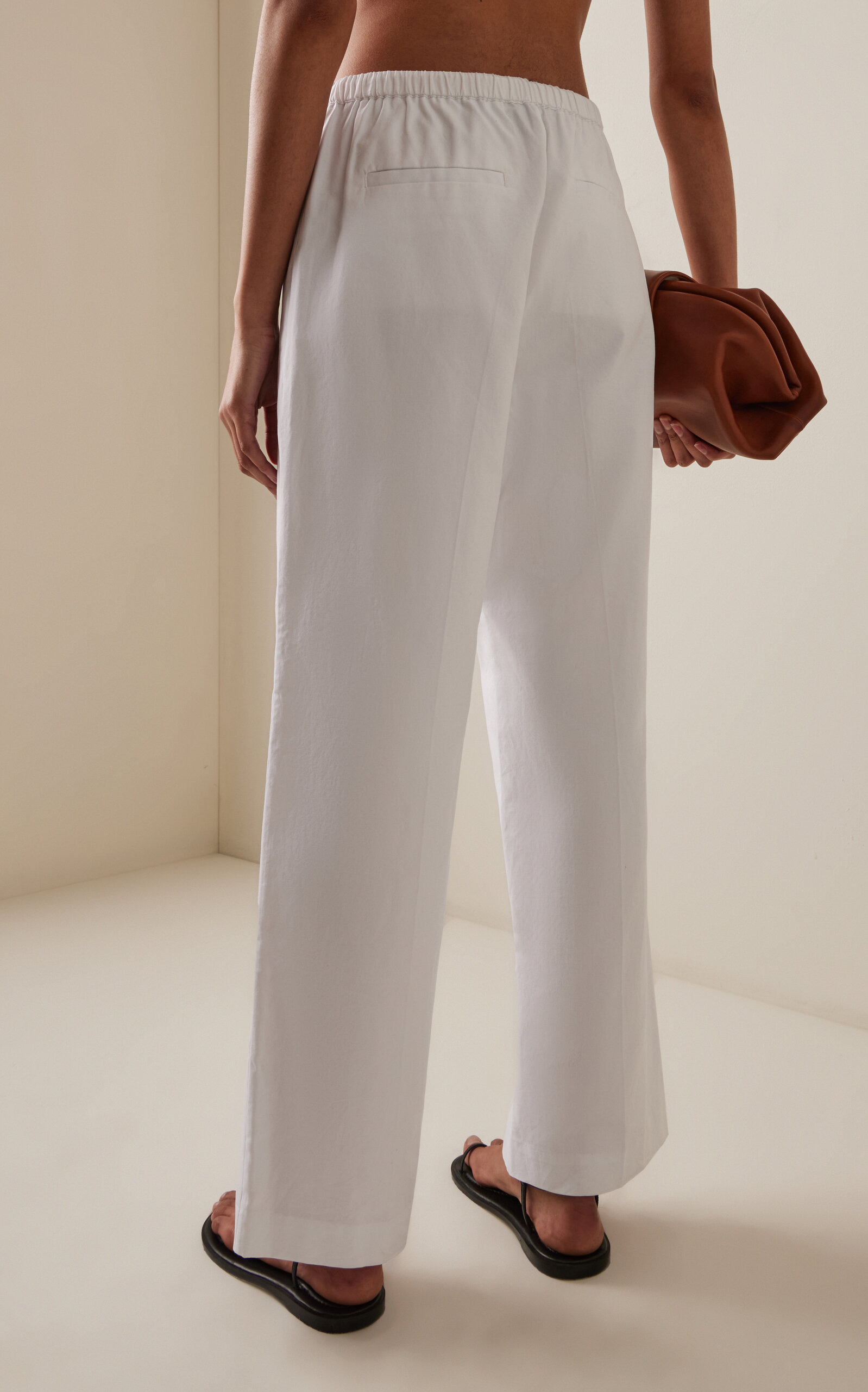 Paloma Cotton Straight-Leg Pants white - 4
