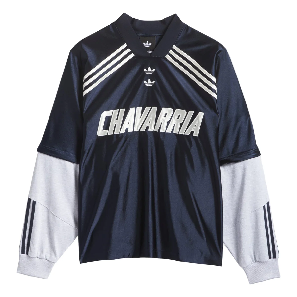 X WILLI CHAVARRIA LONG SLEEVE DAZZLE JERSEY (LEGEND INK / LIGHT GREY HEATHER) - 1