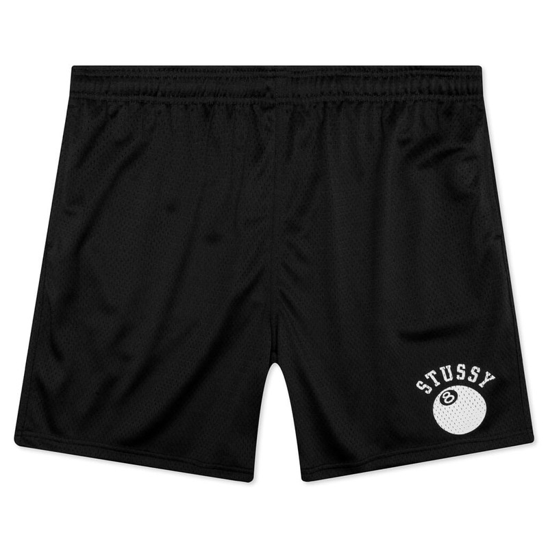 STUSSY 8-BALL MESH SHORT - BLACK - 1