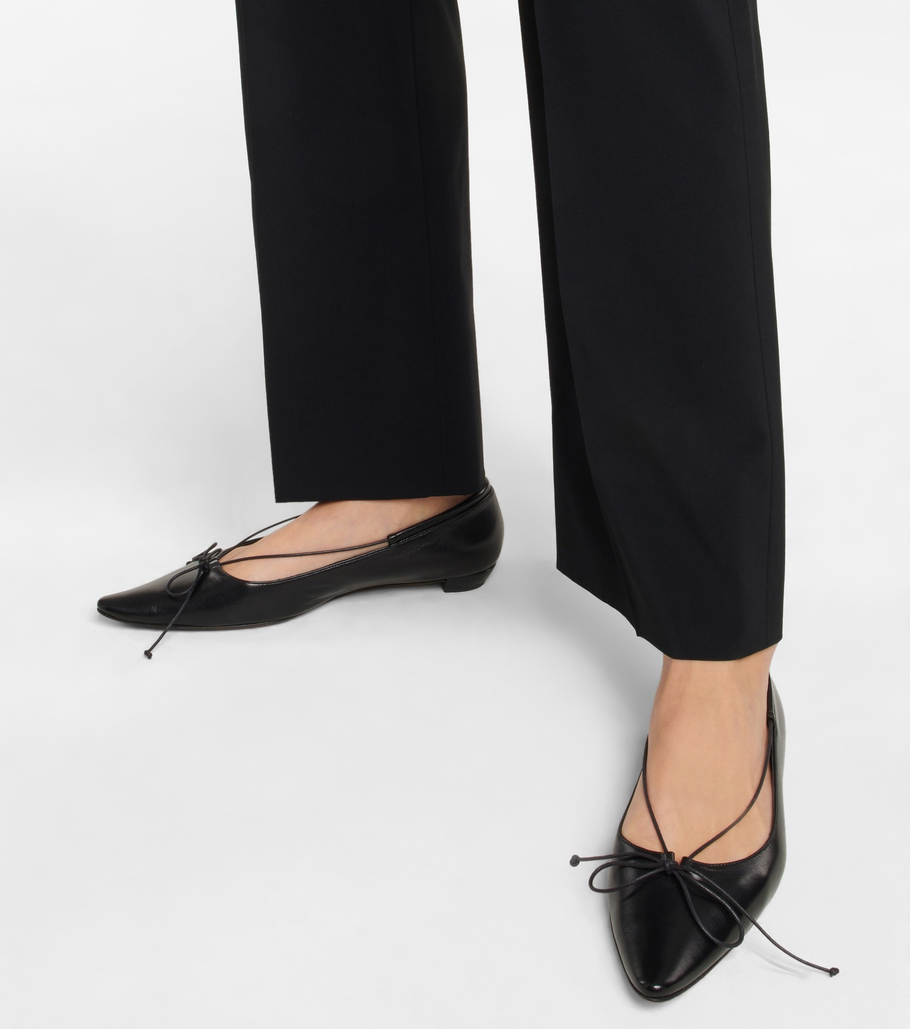 Claudette Bow leather ballet flats - 4