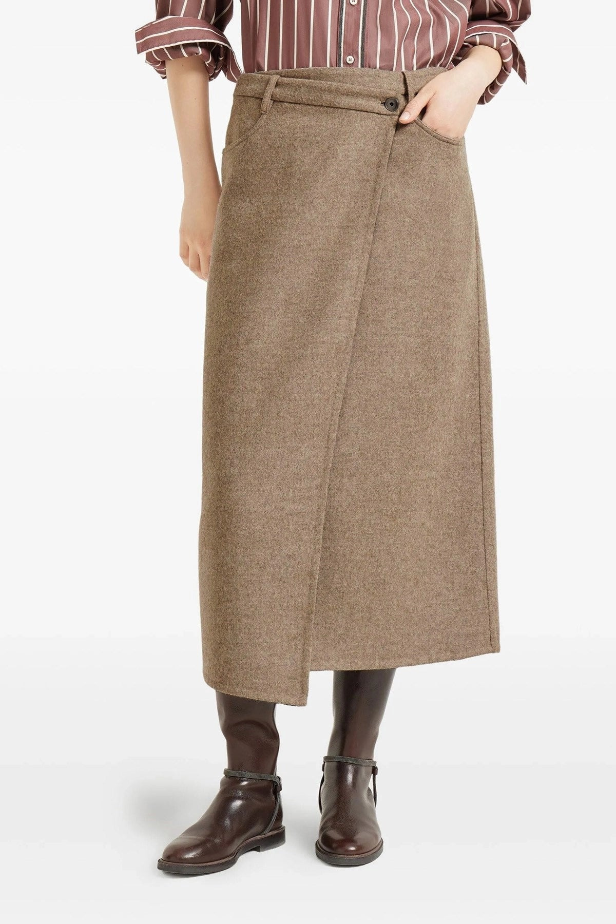 Brunello Cucinelli Women 'Wrapped' Skirt - 2