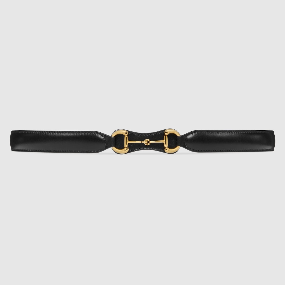 Leather thin belt with Horsebit - 1