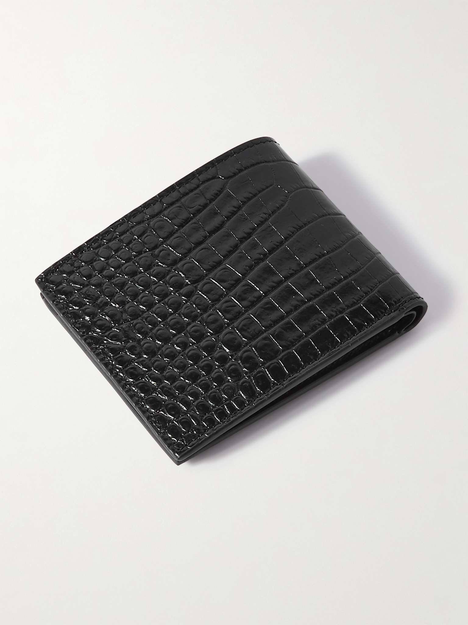 Croc-Effect Leather Bifold Wallet - 3