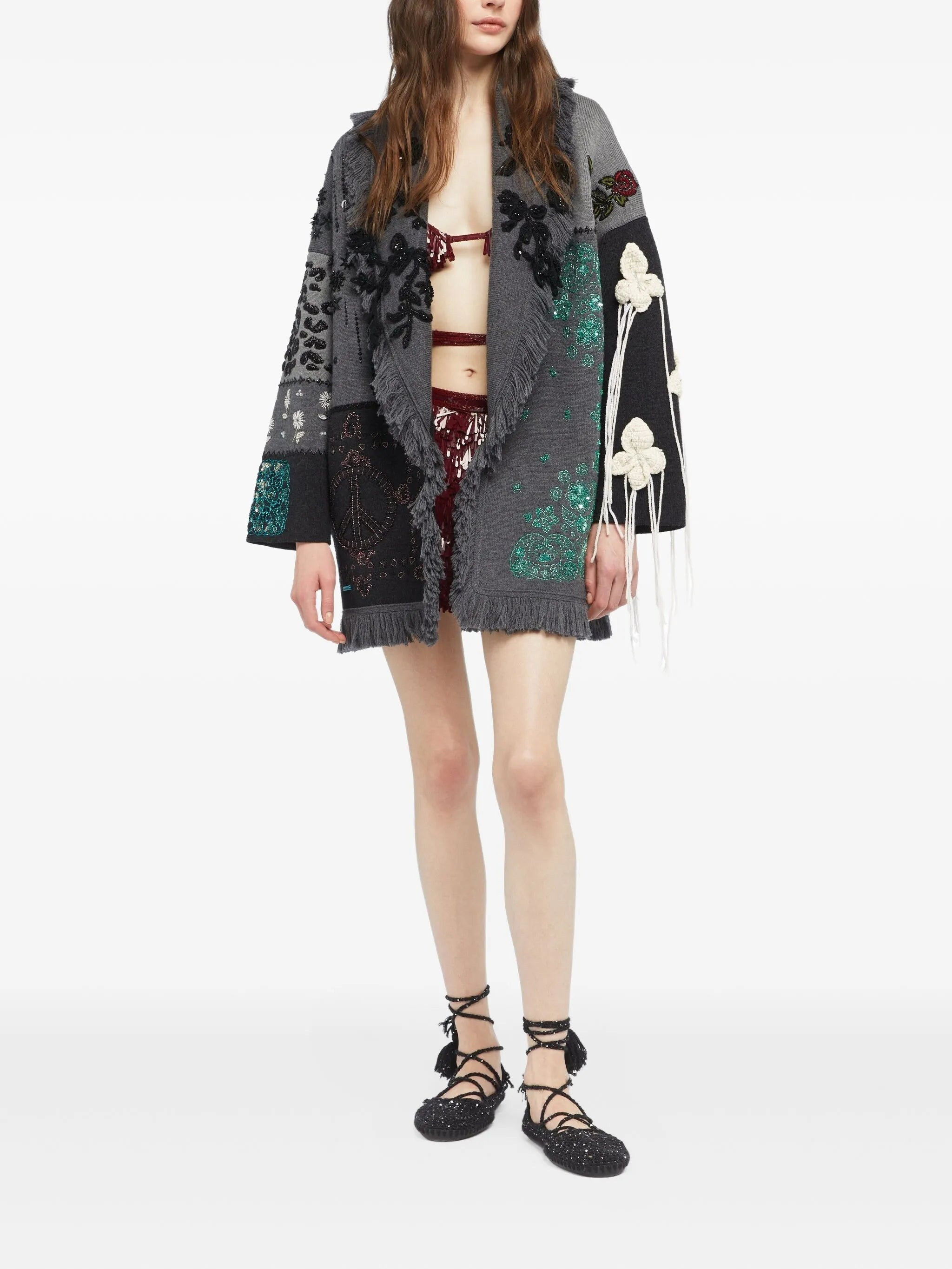 Alanui Midnight In Manhattan Patchwork Cardigan - 2