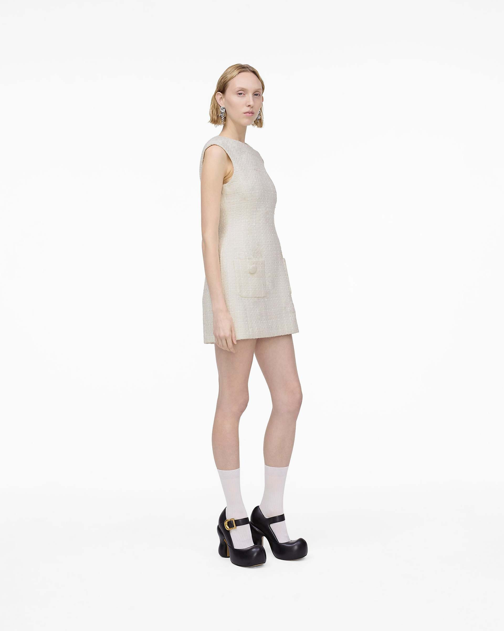 SCULPTURAL TWEED DRESS - 3