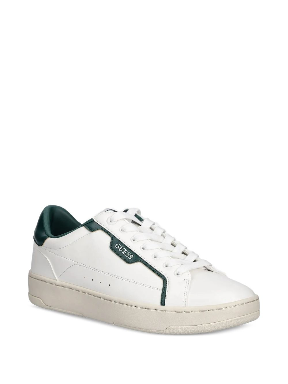 panelled leather sneakers - 2