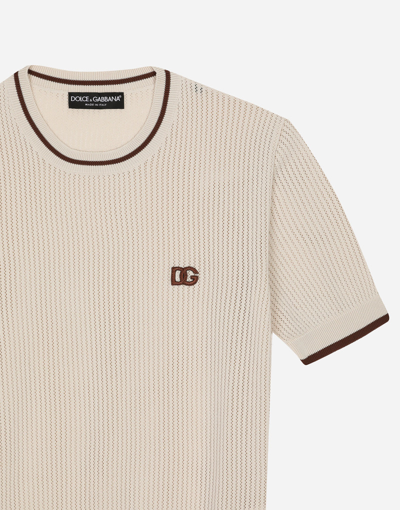 Round-neck cotton sweater with DG logo 6
