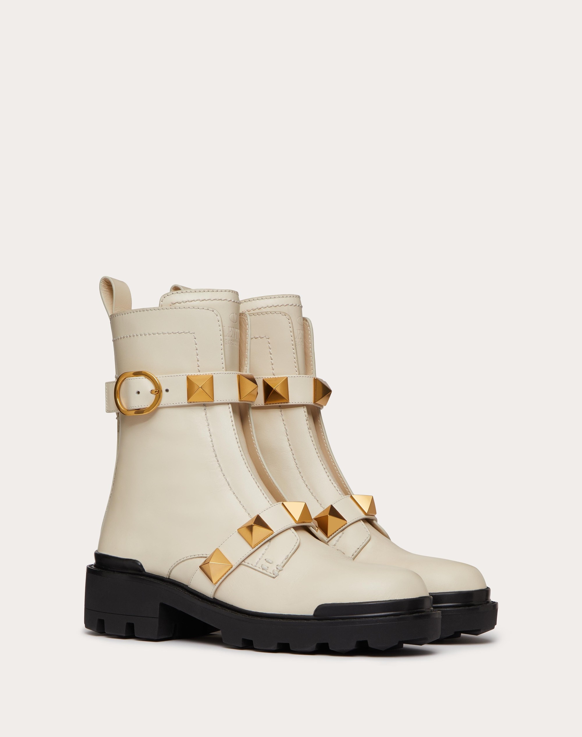 ROMAN STUD CALFSKIN COMBAT BOOT 40MM - 2