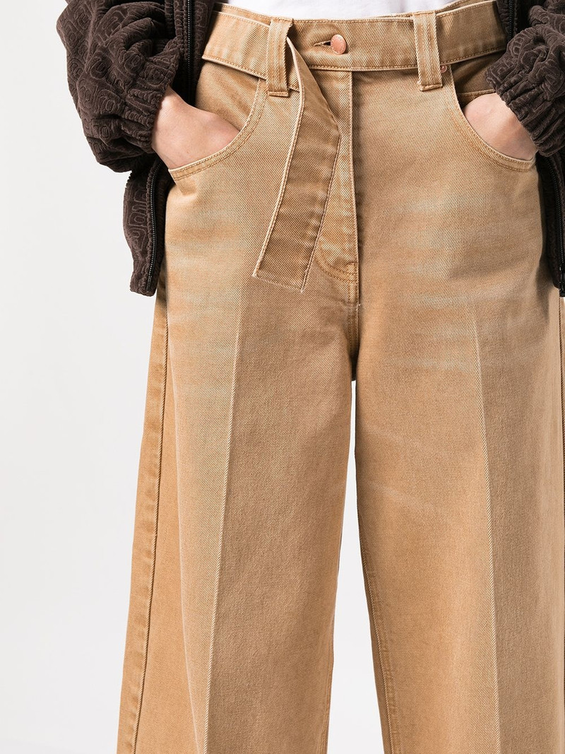 belted wide-leg jeans 5
