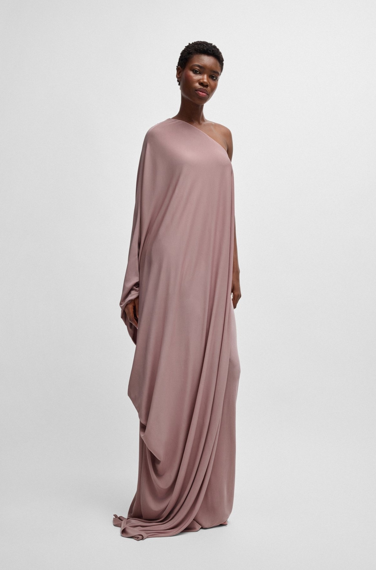 NAOMI X BOSS FLOOR-LENGTH DRESS WITH ONE-SHOULDER STYLING - 3