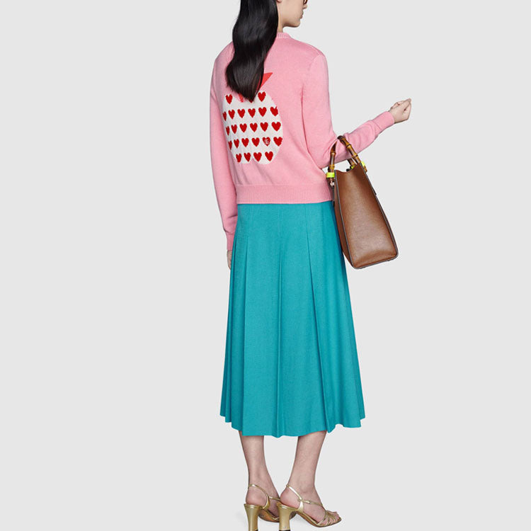 (WMNS) Gucci Les Pommes Cardigan 'Pink 664354-XKBYU-5943 - 5