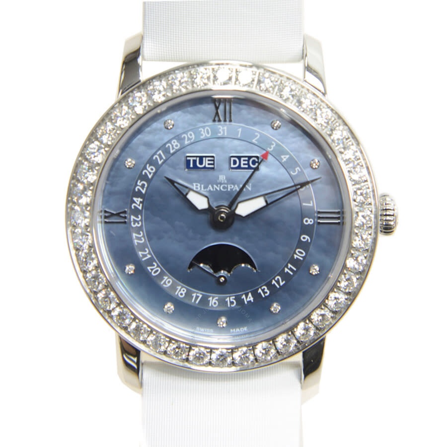 Blancpain Women Complete Calendar Moon Phase Automatic Diamond Ladies Watch 3663-4654L-52B - 2