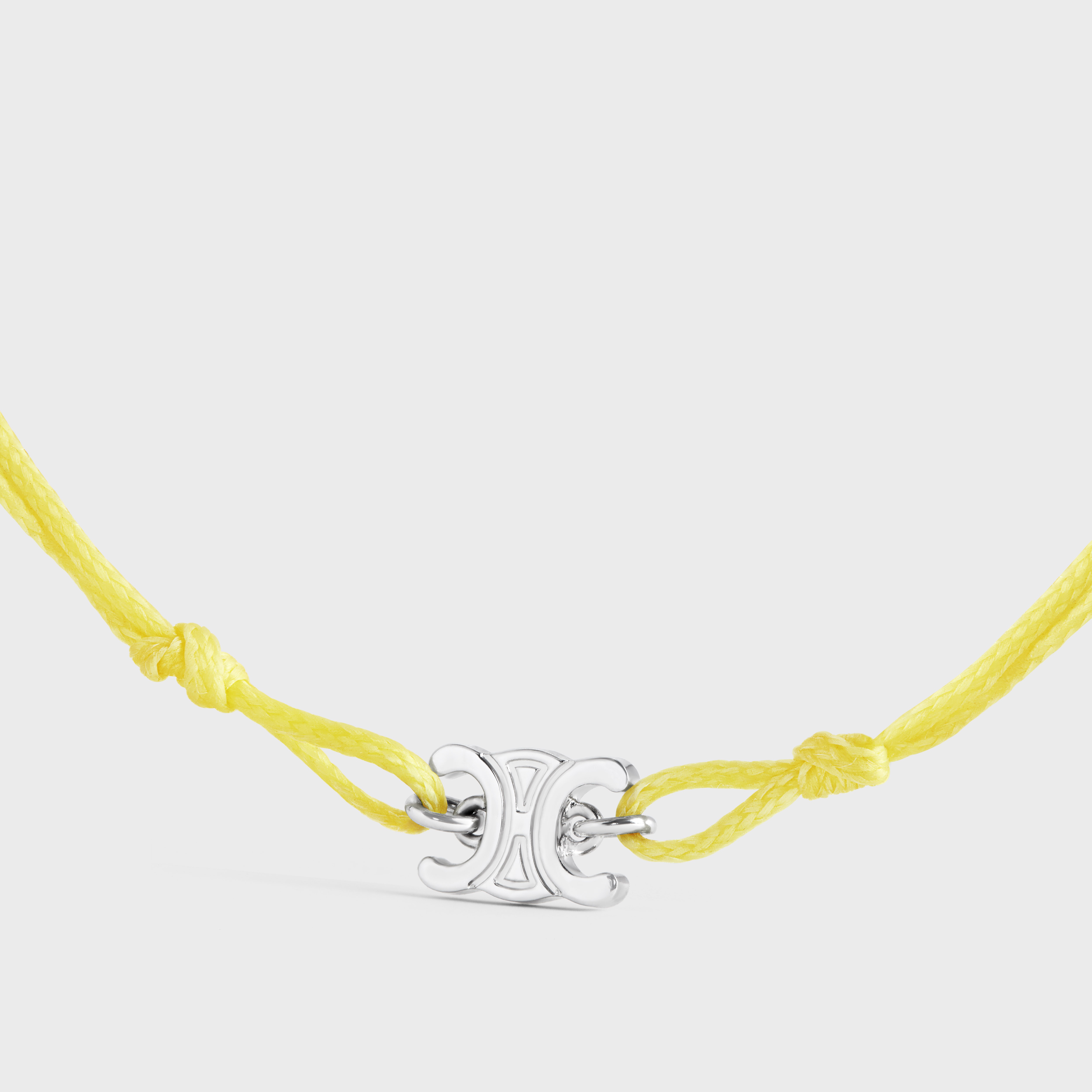【CELINE】TRIOMPHE BEACH BRACELET TRIOMPHE BEACH BRACELET IN ACRYLIC AND BRASS WITH RHODIUM