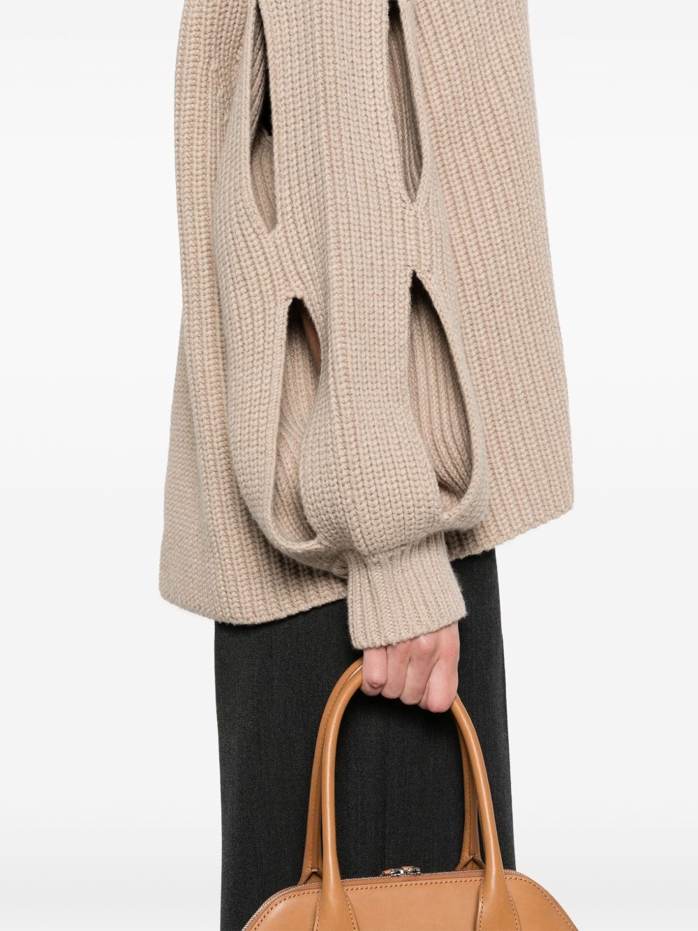 cut out-detail sweater - 5