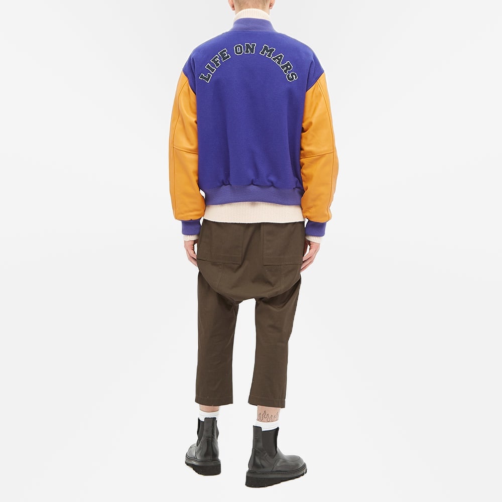 Raf Simons Leather Sleeve Varsity Jacket - 7