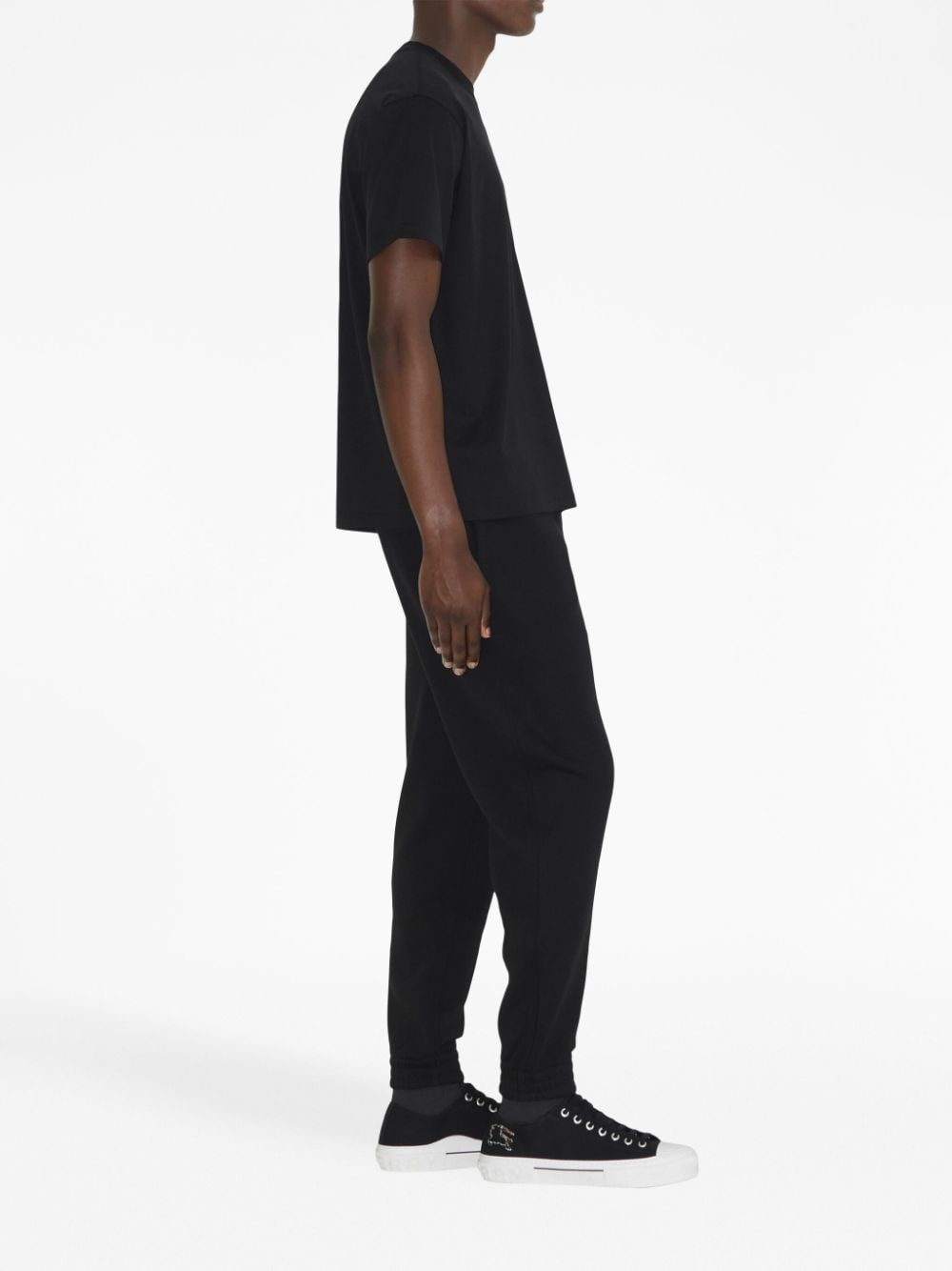 EKD-embroidery cotton track pants - 3