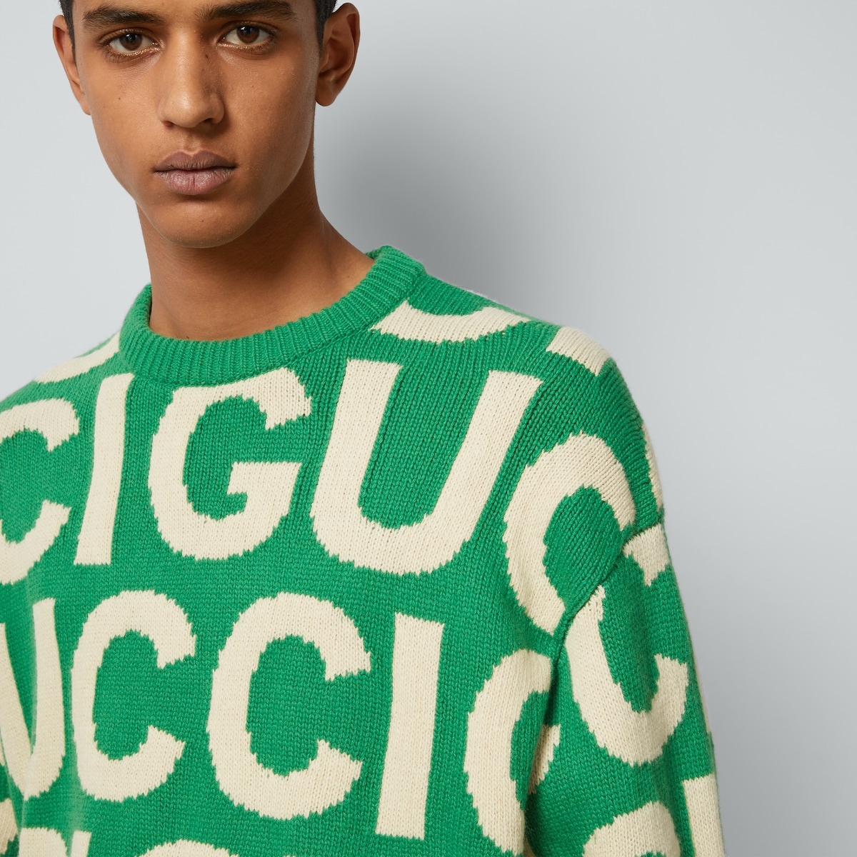 Wool sweater with Gucci intarsia - 3