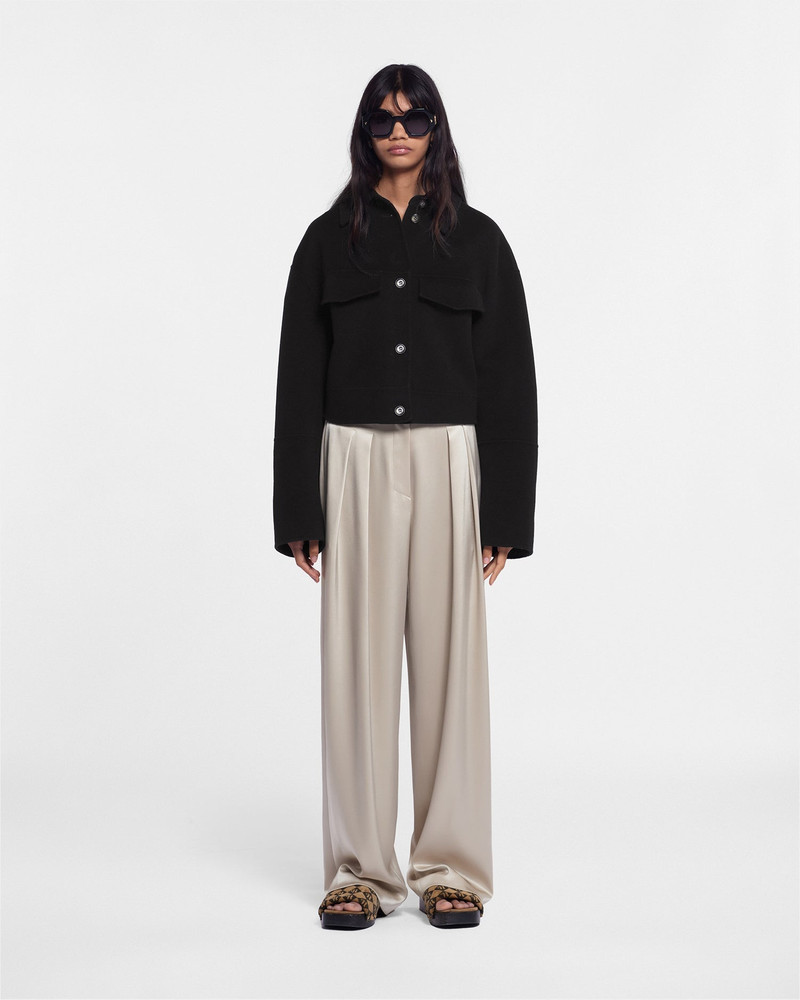 Nanushka Double Wool And Silk Blend Jacket outlook