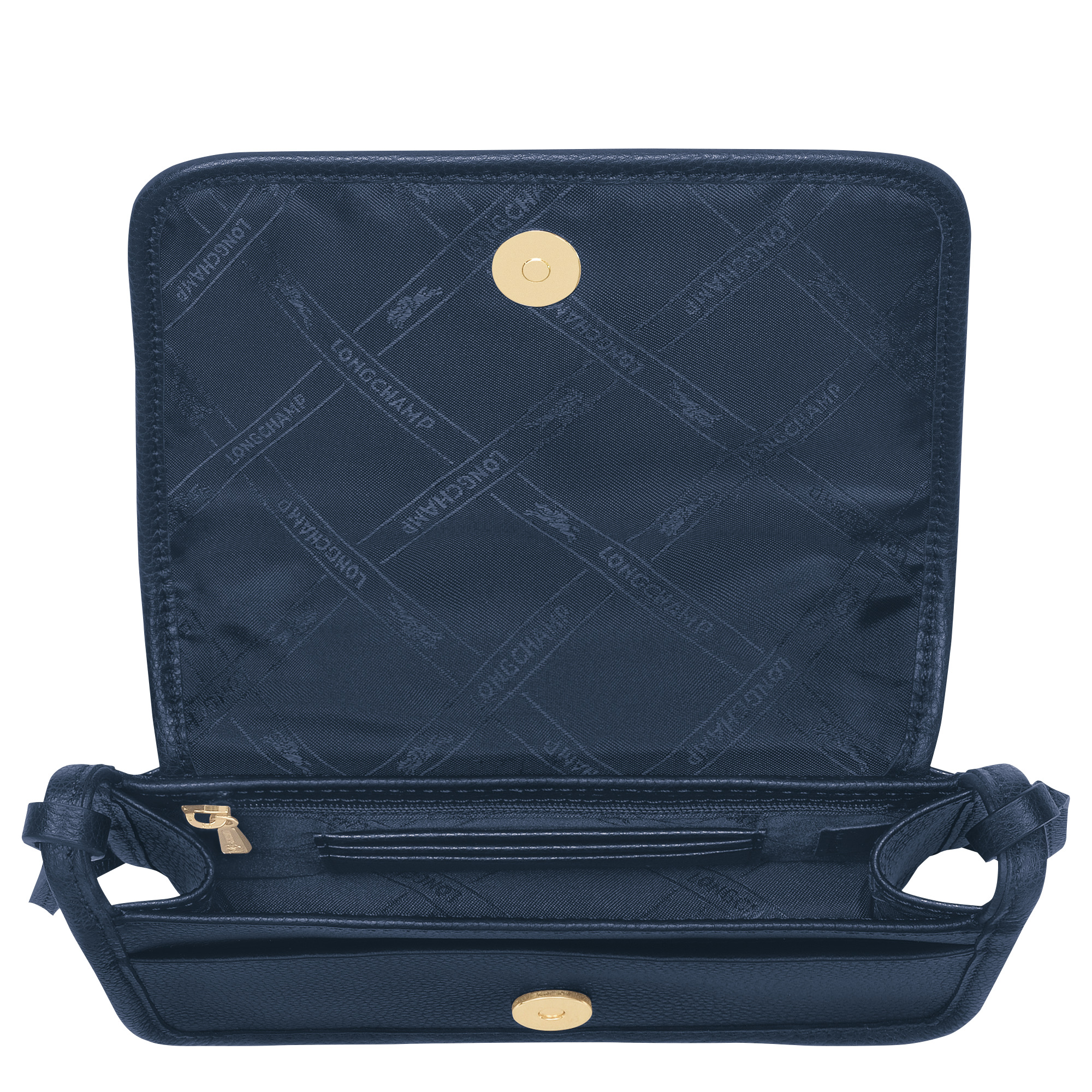 Le Foulonné Wallet on chain Navy - Leather - 4