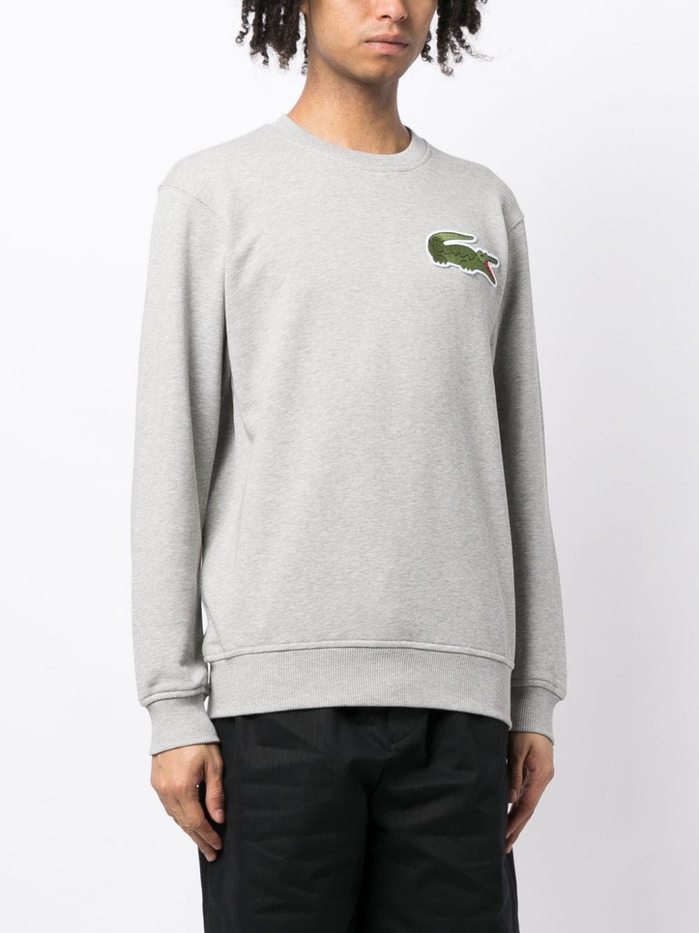 patch-detail cotton sweatshirt - 3