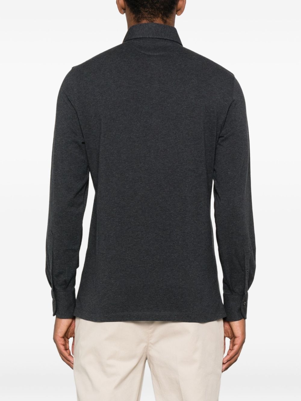 long-sleeve polo shirt - 3