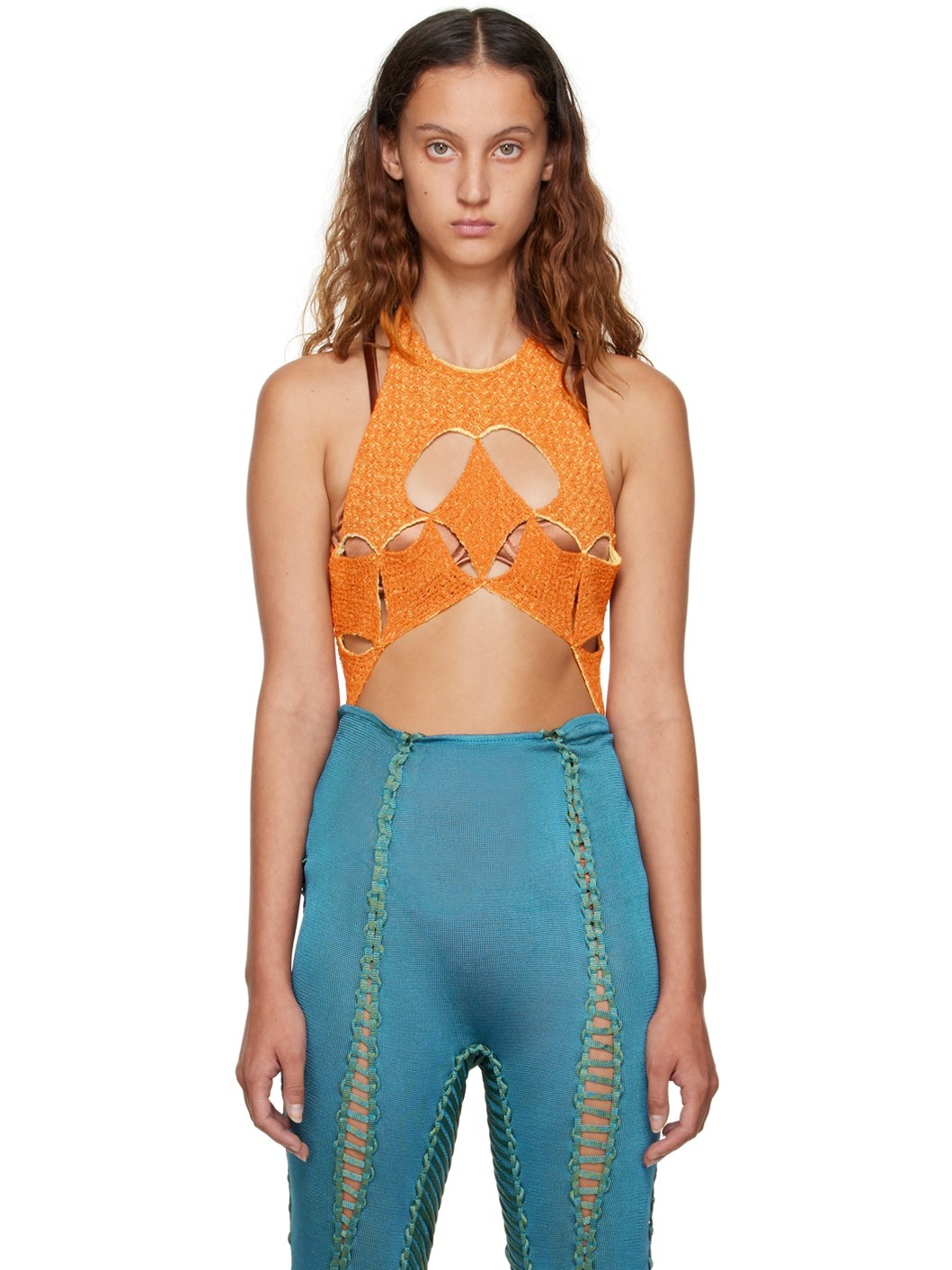SSENSE Exclusive Orange & Yellow Bodysuit - 1